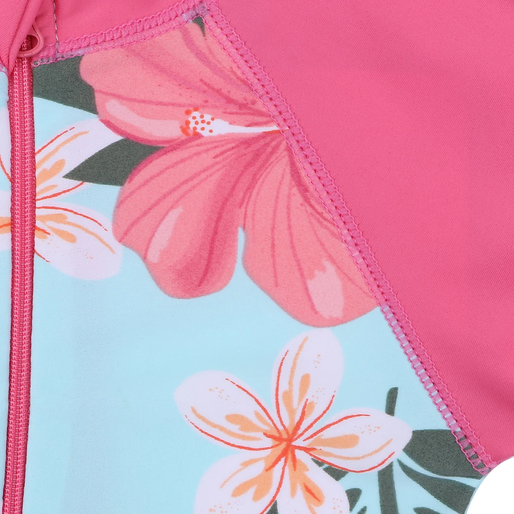 BAOHULU/Новый 2018 с длинным рукавом для девочек с принтом купальник UV50 + солнцезащитный костюм для детей Одна деталь купальные костюмы Пляжная