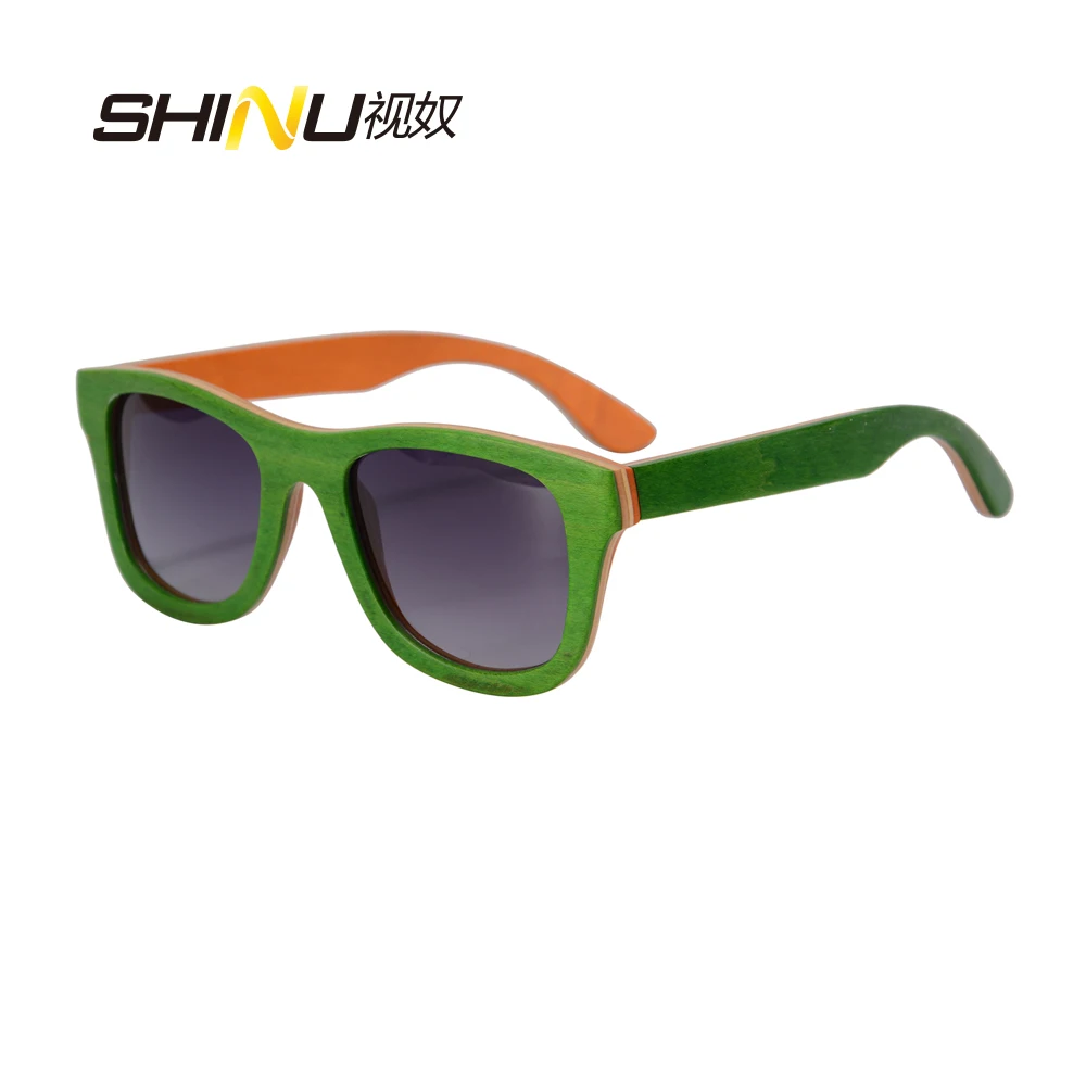 

Hot Sale Skateboard Wooden Glasses Women Brand Designer Sunglasses UV400 Protection Polarized Glasses Gafas De Sol 68004