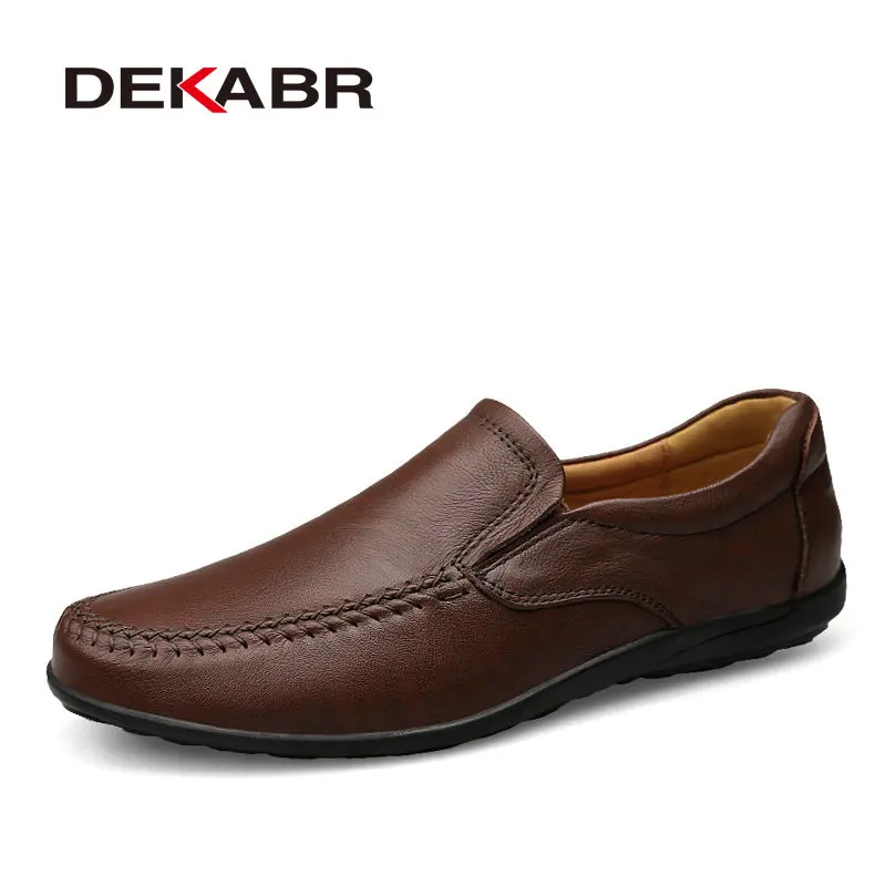 DEKABR Soft Genuine Leather Slip On Men Loafers Mocassin High Quality Fashion Men's Flats Breathable Footwear Men Casual Shoes цена DEKABR Soft Genuine Leather Slip On Men Loafers Mocassin High Quality Fashion Men's Flats Breathable Footwear Men Casual Shoes цены онлайн