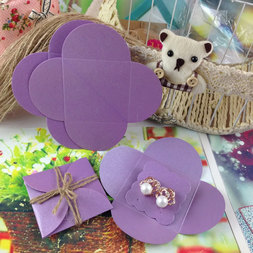 DIY Серьга карты серьги коробка 13X13 см крышка внутренняя карта 5x5