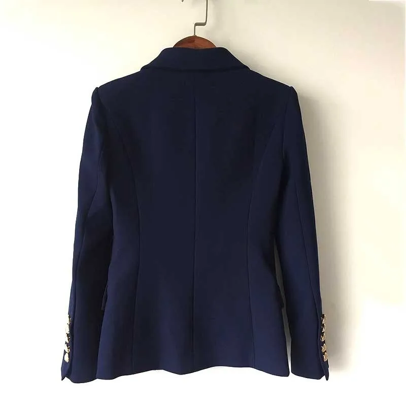 U SWEAR Spring Formal Blue Women Blazer Notched Long Sleeve Pockets Button Loose Slim Female Top Coat 2019 Fashion