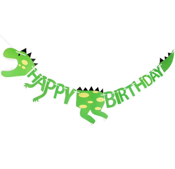 1 Ensemble De Ballons Et Banderoles En Forme De Dinosaure Banderole Banderole Pour Fete D Anniversaire Hawaienne Fournitures De Decoration De Mariage Aliexpress