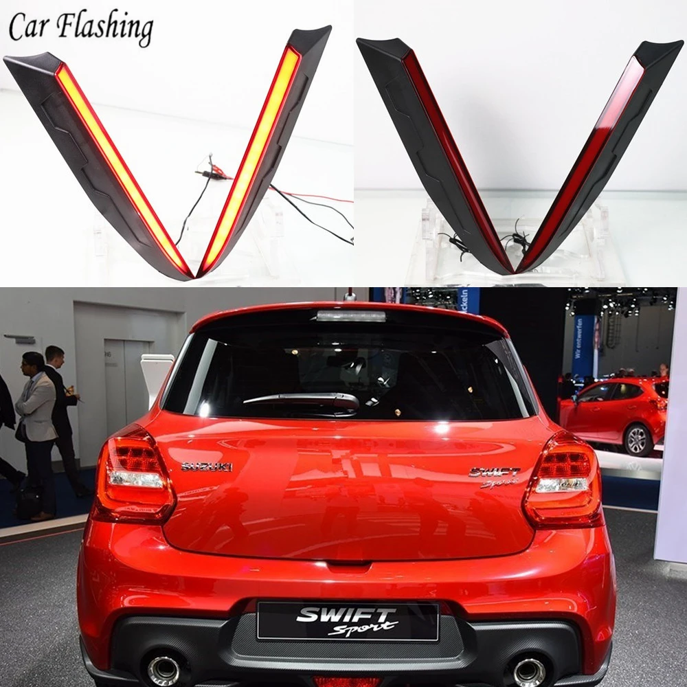 

2PCS Multi-functions LED For Suzuki Swift 2017 2018 2019 Rear Fog Lamp Pillar Light Bumper Light Warning Brake Light Decoration
