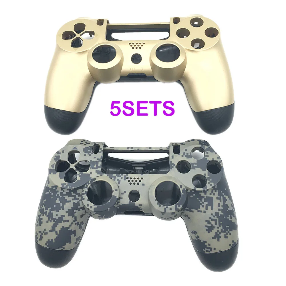 

5SETS Gold & Camouflage Matte Chrome Plating Housing Shell Case for PS4 Controller DualShock 4 Limited Verison Housing