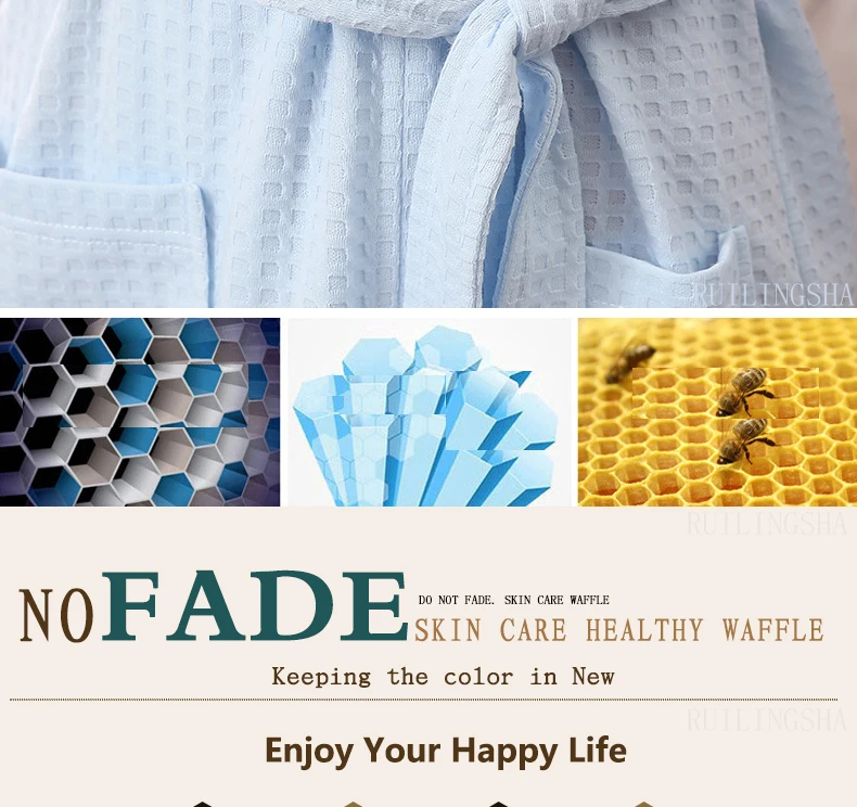 On Sale Lovers Summer Suck Water Kimono Bath Robe Men Plus Size Sexy Waffle Bathrobe Mens Dressing Gown Male Lounge Robes mens pajama pants