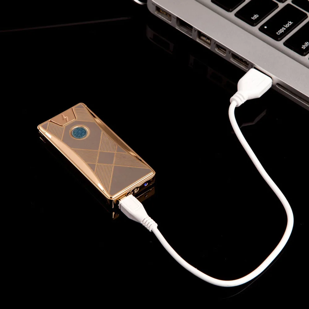 2018 Мужские Подарочные дуговые зажигалки Металлическая USB перезаряжаемая