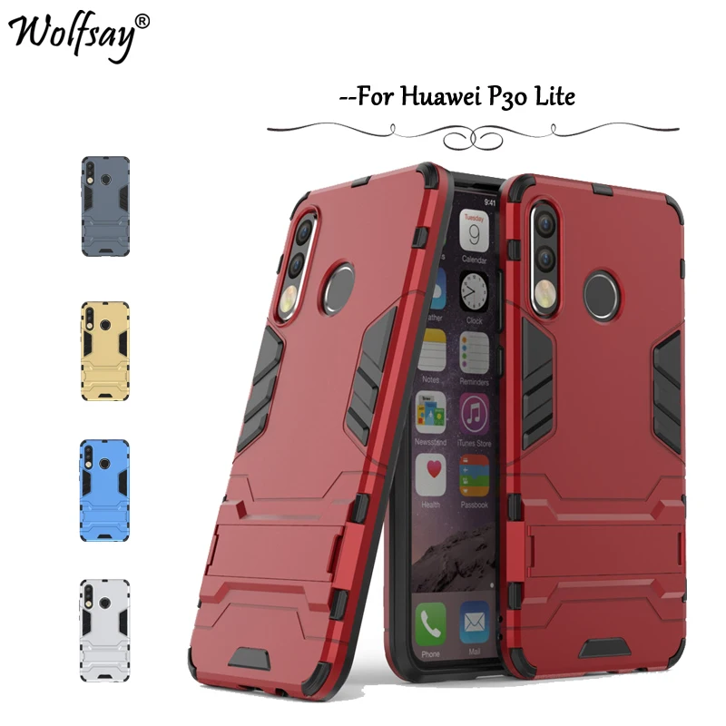 

Huawei P30 Lite Case Slim Armor Robot Soft Rubber Hard PC Phone Case For Huawei P30 Lite Back Cover For Huawei P30 Lite Fundas *