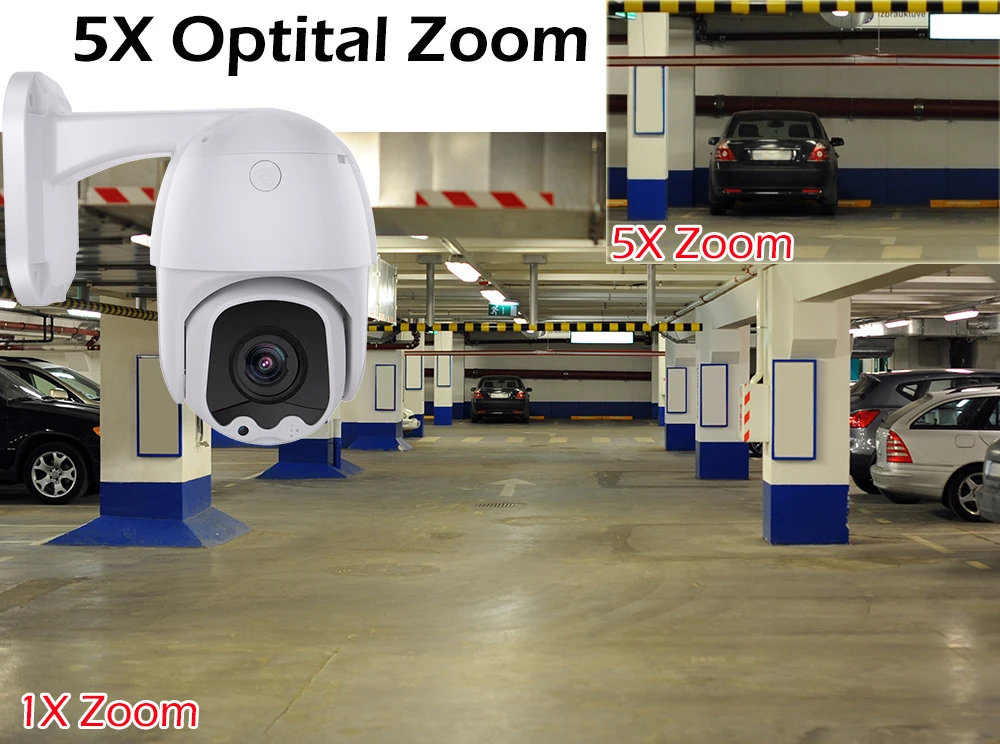 Купольная камера видеонаблюдения AHD 1080P PTZ поворот 2 7 ~ 13 5 мм кратный зум ИК 30 м IP66