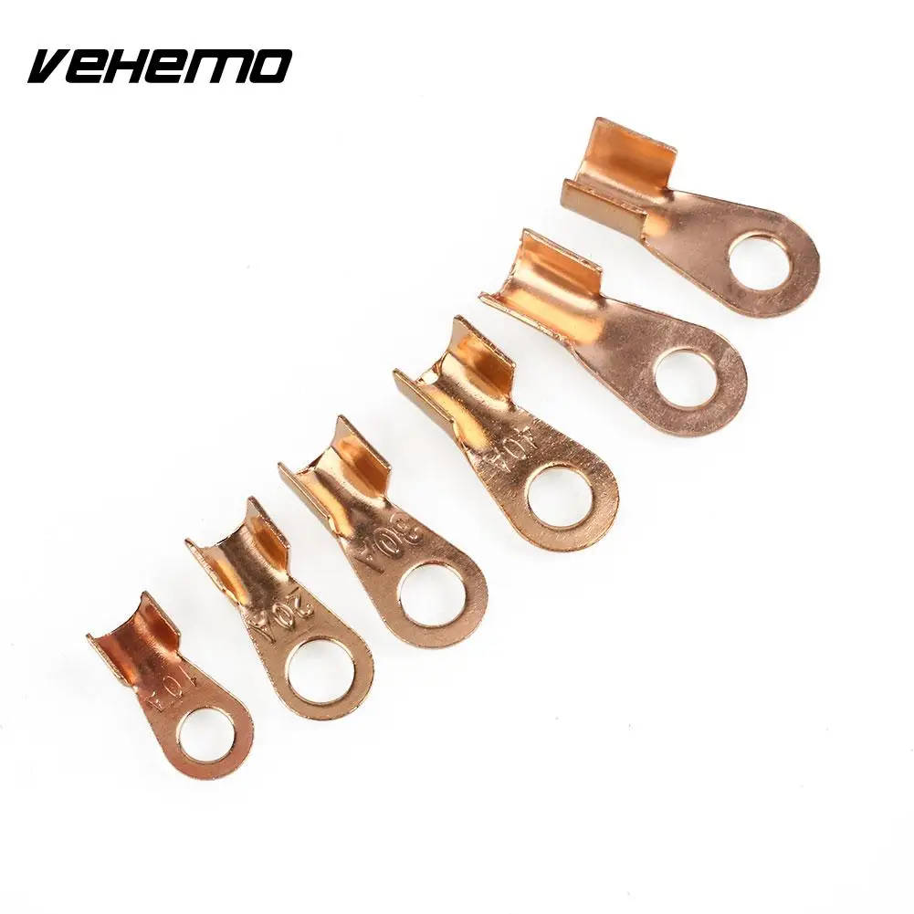 Vehemo 70 шт. 10A 20A 30A 40A 50A Электрический медный провод обжимные клещи соединительные наконечники