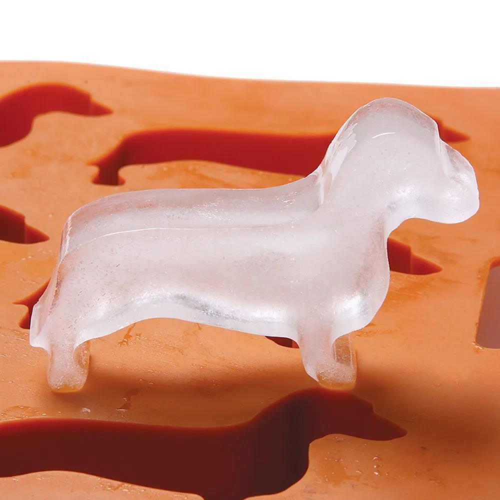 Такса ледяной кубик лоток Силиконовая Форма собаки форма формы конфеты делая желатин установка