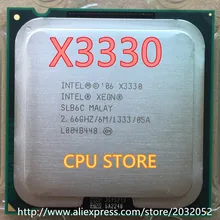 Intel Xeon X3330 четырехъядерный 2,66 ГГц LGA 775 95 Вт 6 м кэш-сервер cpu разбитый кусок(Рабочая