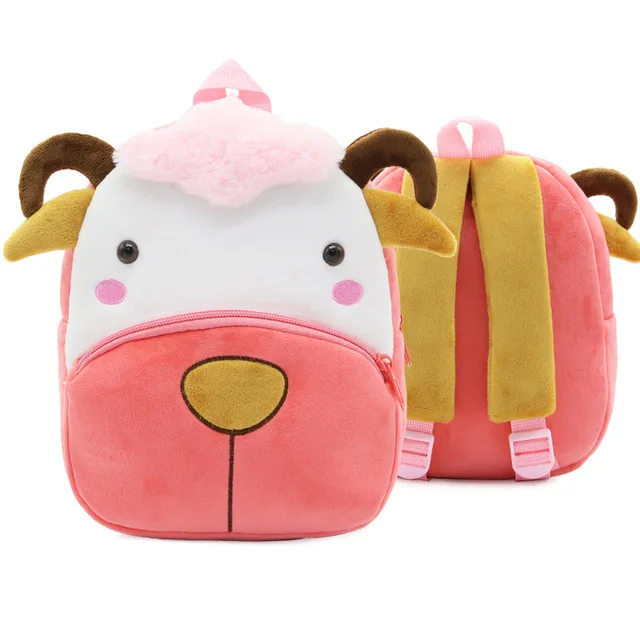 3D Cartoon Plush Children Backpacks Animal Kids Backpack Girls Boys Backpacks - Цвет: sheep