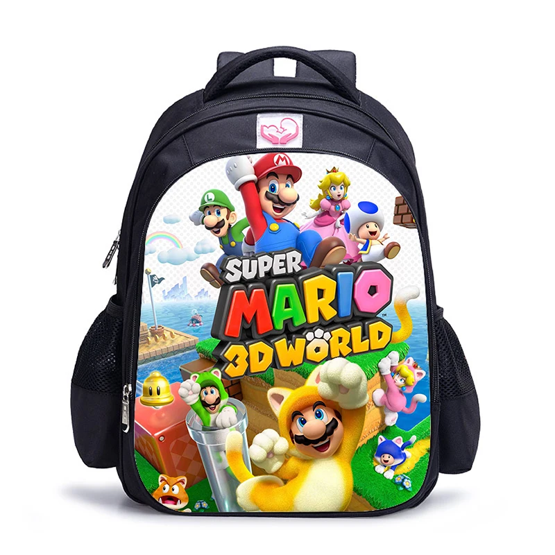 16 дюймов игры Mario Bros Sonic детские школьные сумки ортопедический рюкзак детский школьный рюкзак для мальчиков и девочек Mochila Infantil сумки с рисунком - Цвет: 1Pc 001