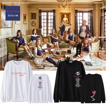 

TWICE SIGNAL Concert Sweater With The Same Paragraph Round Neck Loose Men And Women Spring And Autumn Winter Shirt Dropshipping