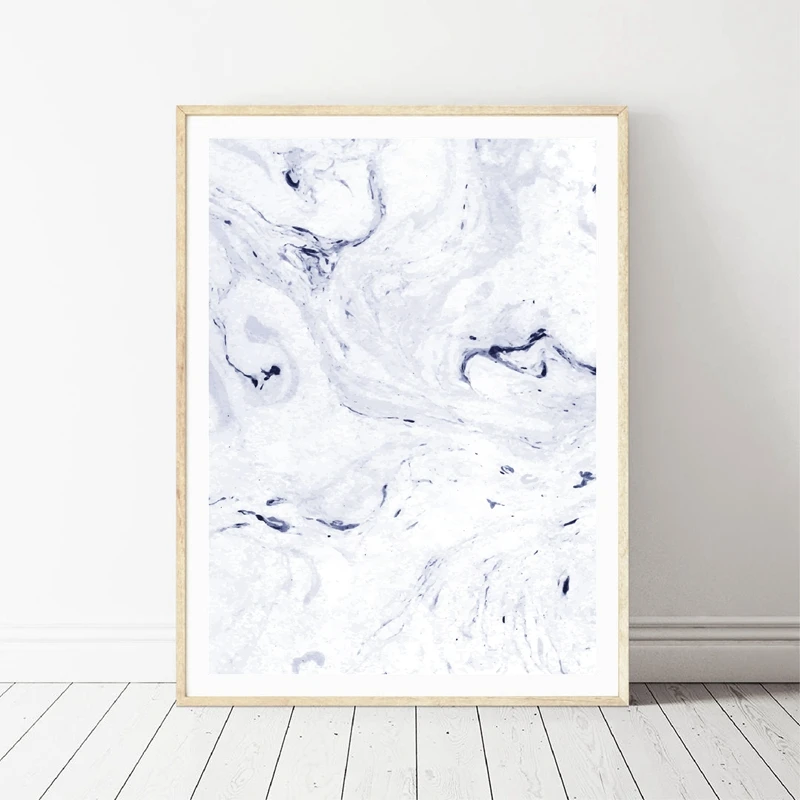 Hand Drawn Watercolor Marble Textures Prints Home Decor