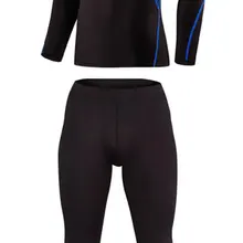 Зимние комплекты термобелья Для мужчин бренд быстросохнущая анти-микробных стрейч Для мужчин термо белье мужские теплые кальсоны HI-Q