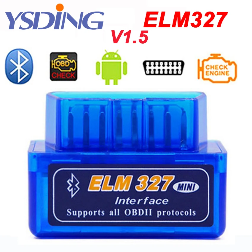 Последняя версия Супер Мини ELM 327 Bluetooth V1.5 OBD2 сканер ELM327 OBD 2 Автомобильный