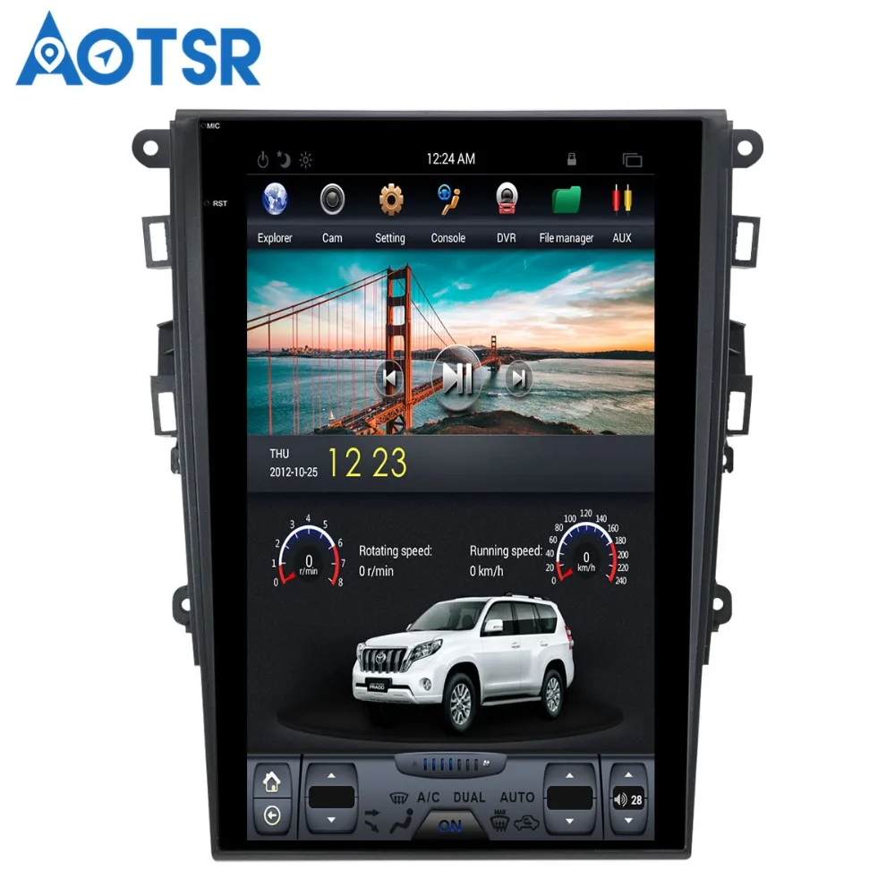 Best 13.6 inch Android 8.1 4+64 Car GPS Navigation player For Ford Mondeo Fusion MK5 2017 + Headunit stereo multimedia radio carplay 4