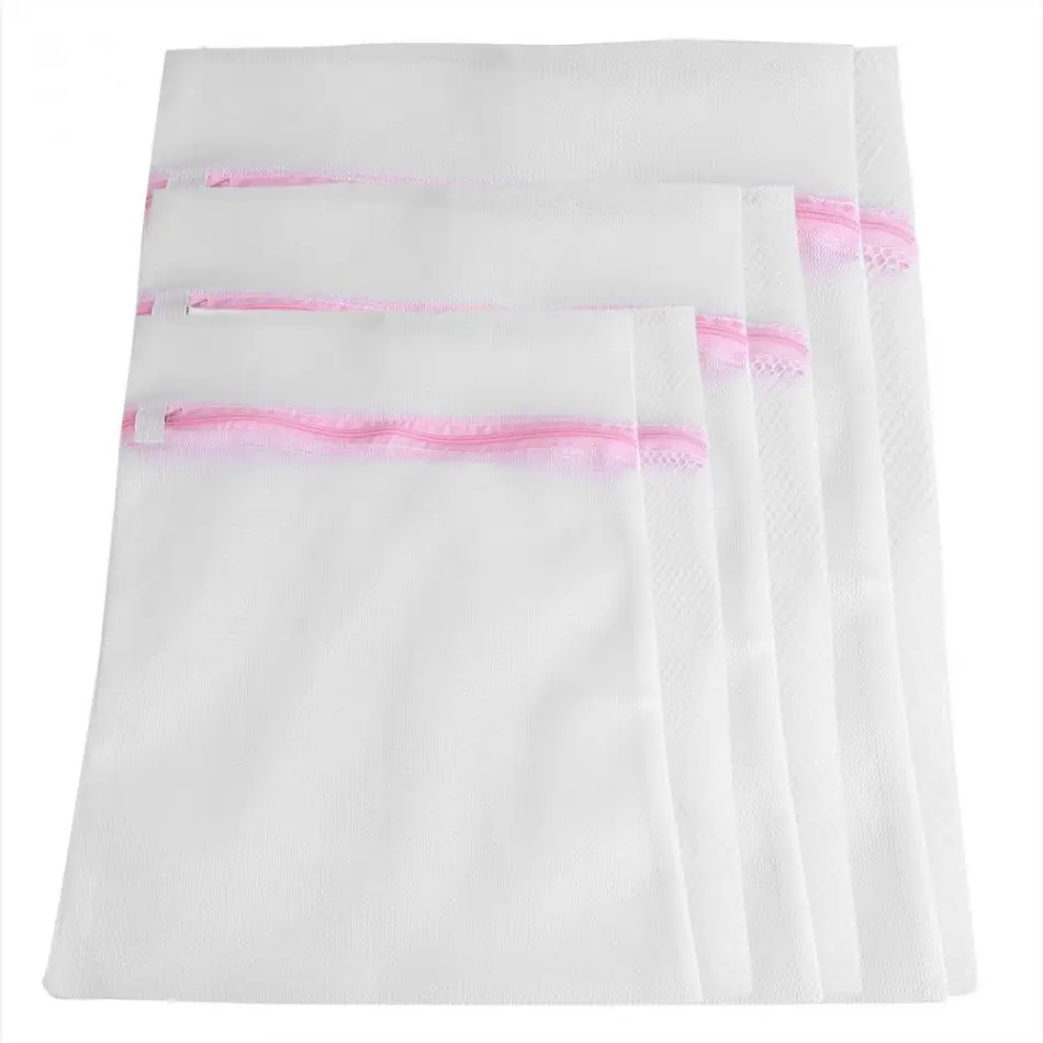 

9 Sizes Zippered Foldable Nylon Laundry Bag Bra Socks Underwear Clothes Washing Machine Protection Net Mesh Storage Bags