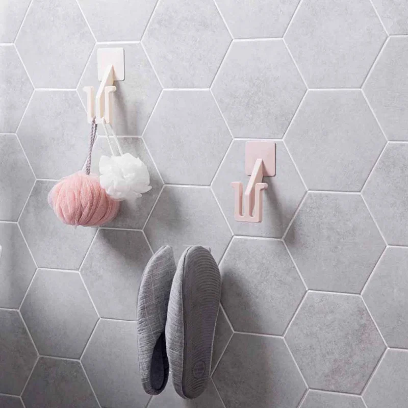 

New 3 Colors Wall-mounted Paste Shoe Storage Racks Bathroom Shelf Slippers Rack Household Storage Hooks Hot Sale High Quality