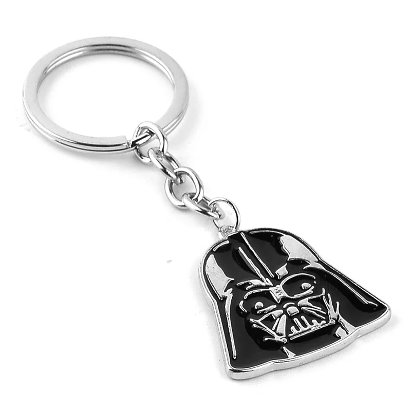

Free Shipping Movie Star Wars Dark Knight Keychain Black Enamel Key Holder Key Rings Size 3.2*3.5cm Wholesale 12pcs/lot