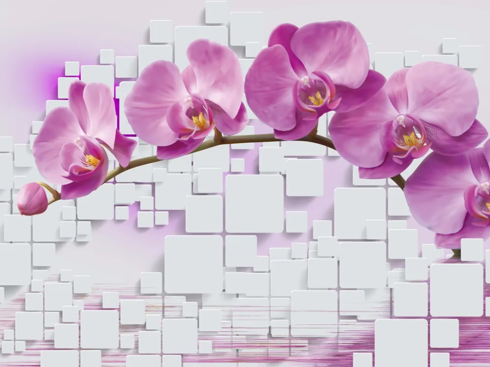 Современный 3D Шторы гостиной Спальня Puple цветок большой 3D плотные Шторы для Декор окна полиэстер шторы