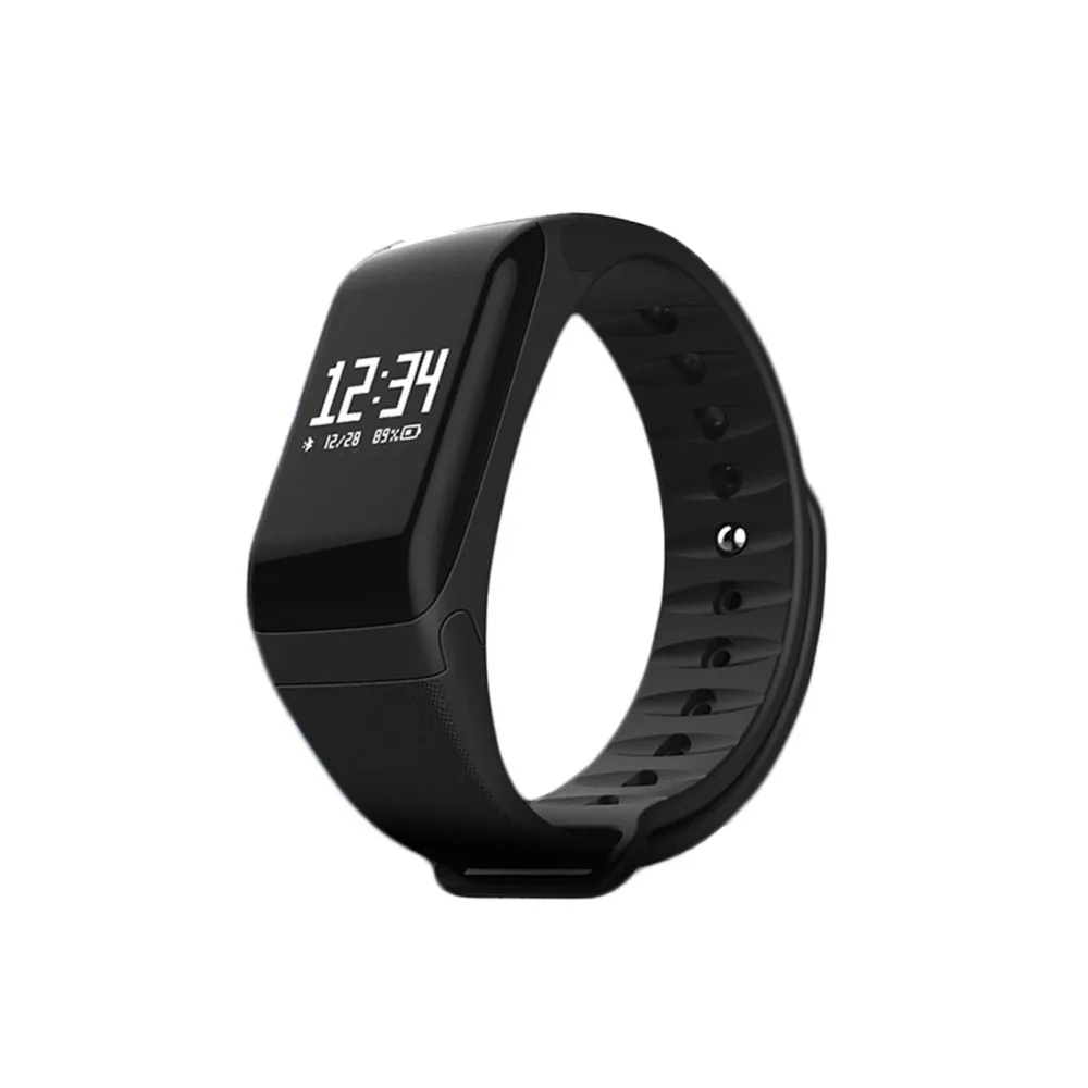 Newyes F1 שחור צמיד חכם קצב לב צג לחץ דם בריאות Tracker שעון חכם עמיד למים עבור ספורט ואופנה