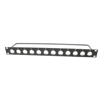 

High quality patch panel with binding wire stents for 11 x XLR or Speakon 1UK/12 19"