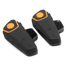 2x BT Motorcycle Helmet Headset waterproof Motorbike Intercom Headset 1000M BT-S2 Bluetooth Interphone Headset FM function