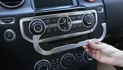 Для Land Rover Discovery 4 LR4 2010-2016 автомобилей стайлинг ABS Chrome центральной консоли время часы рамка отделка наклейки