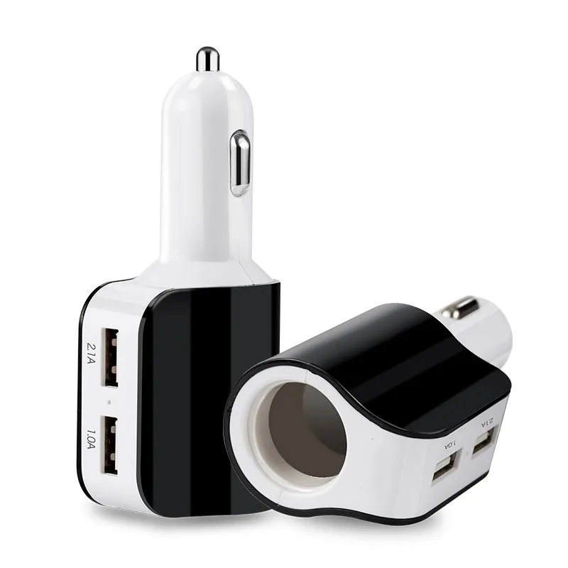 

5V Dual USB Car-Charger Car Charger Cigarette Lighter Charger Adapter For iPhone 7 Samsung Xiaomi Car Mobile Phone Chargers