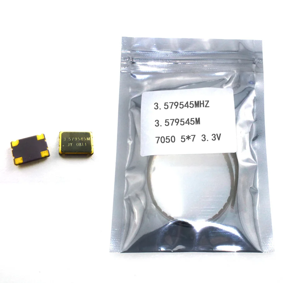 10 шт. SMD 5070 активных кварцевый генератор OSC 3.579545 мГц 3.579545 м 7050 5*7 3.3 В 25ppm