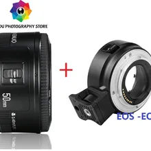 Для CANON EOS M SERIES 50 мм f1.8 объектив+ EF-EOSM адаптер для объектива