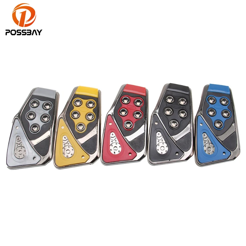 

POSSBAY 3 Pcs Auto Brake Clutch Pedals Car Foot Pads Cover Universal fit for Toyota Mazda Ford Volvo Lexus Car Accelerator