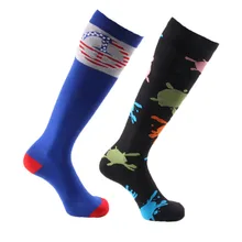 Компрессионные носки унисекс для мужчин и женщин, подходят для бега, занятий спортом, облегчение боли в ногах, чулки для фитнеса на открытом воздухе, спортивные длинные носки