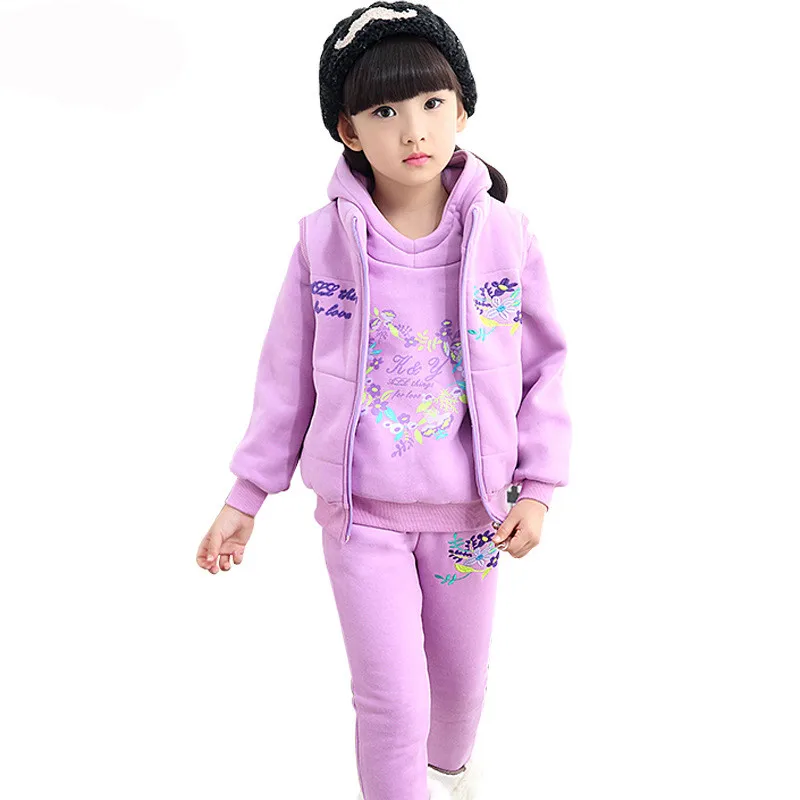 

Winter Baby Girls Boys Clothing Set Kids Ski Suit Overalls Children Coat Warm Snowsuits Jackets+Pants+Vests 3pcs/set 3-12Y P191