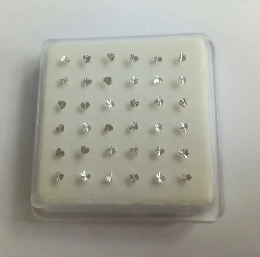 

925 sterling silver Heart nose stud piercing nose jewelry