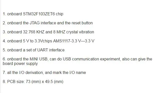 Мини-макетная плата для ARM Cortex-M3 STM32F103ZET6 STM32