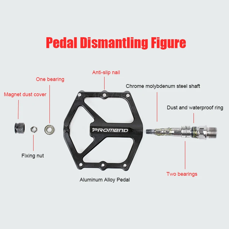 PROMEND магнитный Алюминий сплав велосипедные педали Нескользящие Ультралайт MTB дорожный горный велосипед педали велосипедные аксессуары