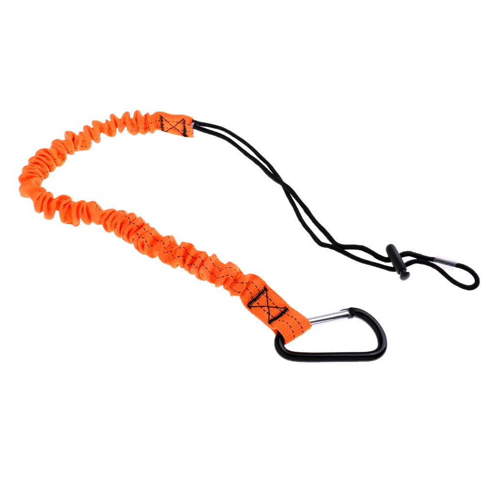 43' Kayak Canoe Paddle Fishing Rod and Gear Leashes Bungee Bandage Cord with Carabiner for Kayak Paddles Canoe Oars Fishing rods