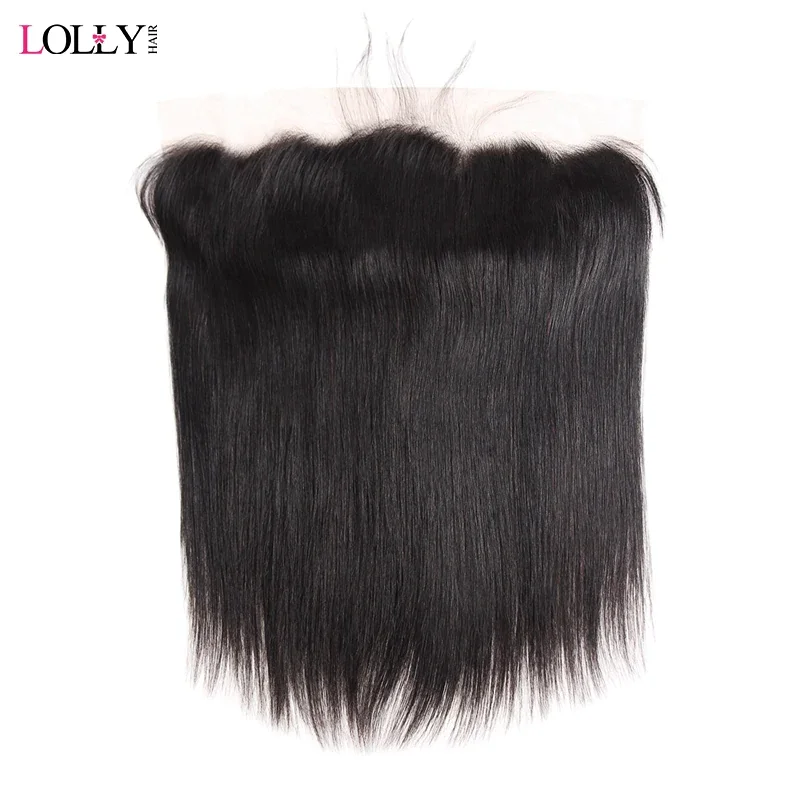 

Lolly Indian Straight Frontal 8-20 inch Ear to Ear Lace Frontal Closure Natural Hairline Non Remy Human Hair Frontal 13x4 inch