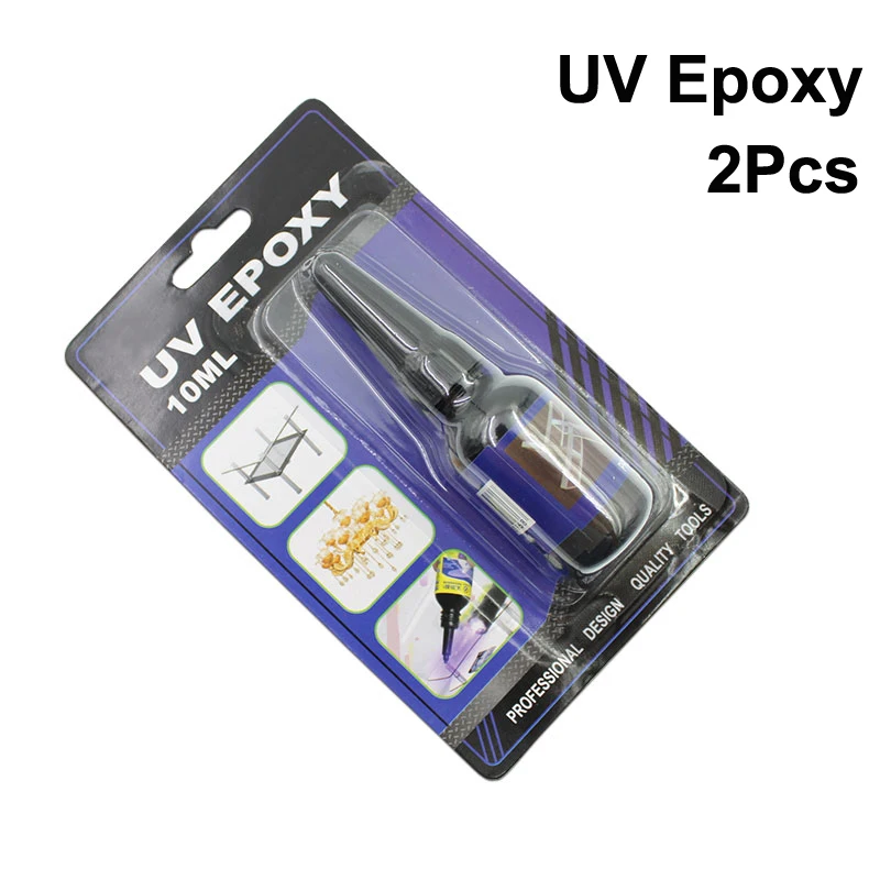 

2Pcs Liquid UV Glue for Curing Light Shadowless Laser Adhesive for Jewelery Jewelry Rhinestone Clear DIY Craft Stationery Store