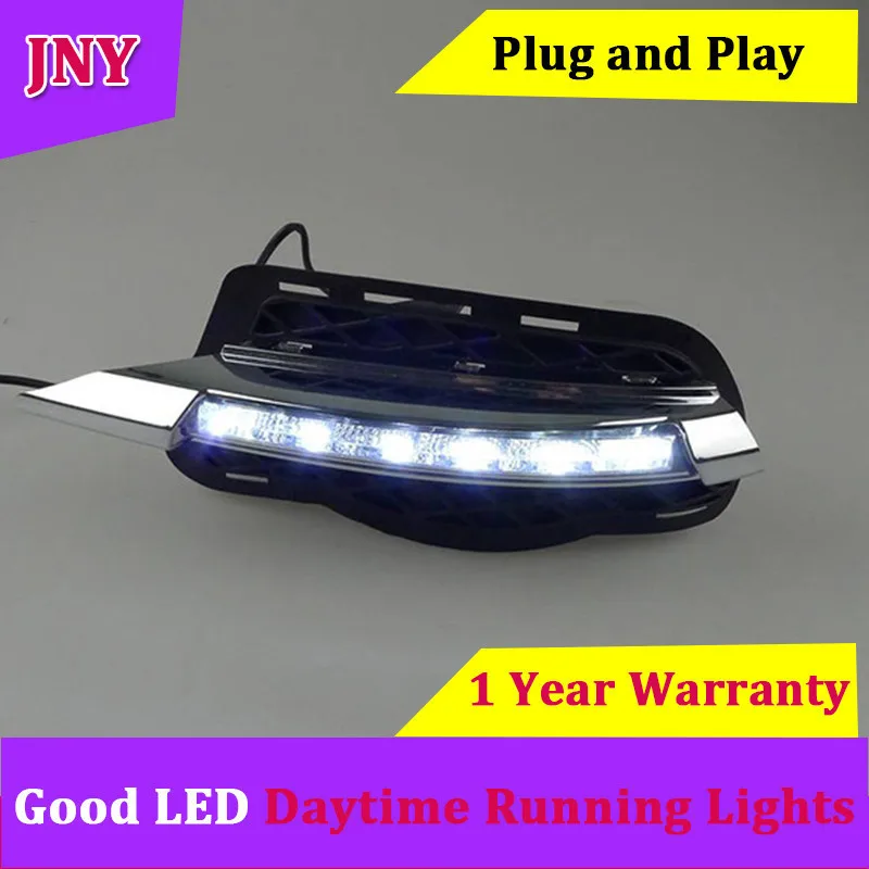 JNY светодиодный DRL для Mercedes-benz W204 C180 C200 C260 C250 C300 моды 2008 2009 2010 Габаритные огни туман