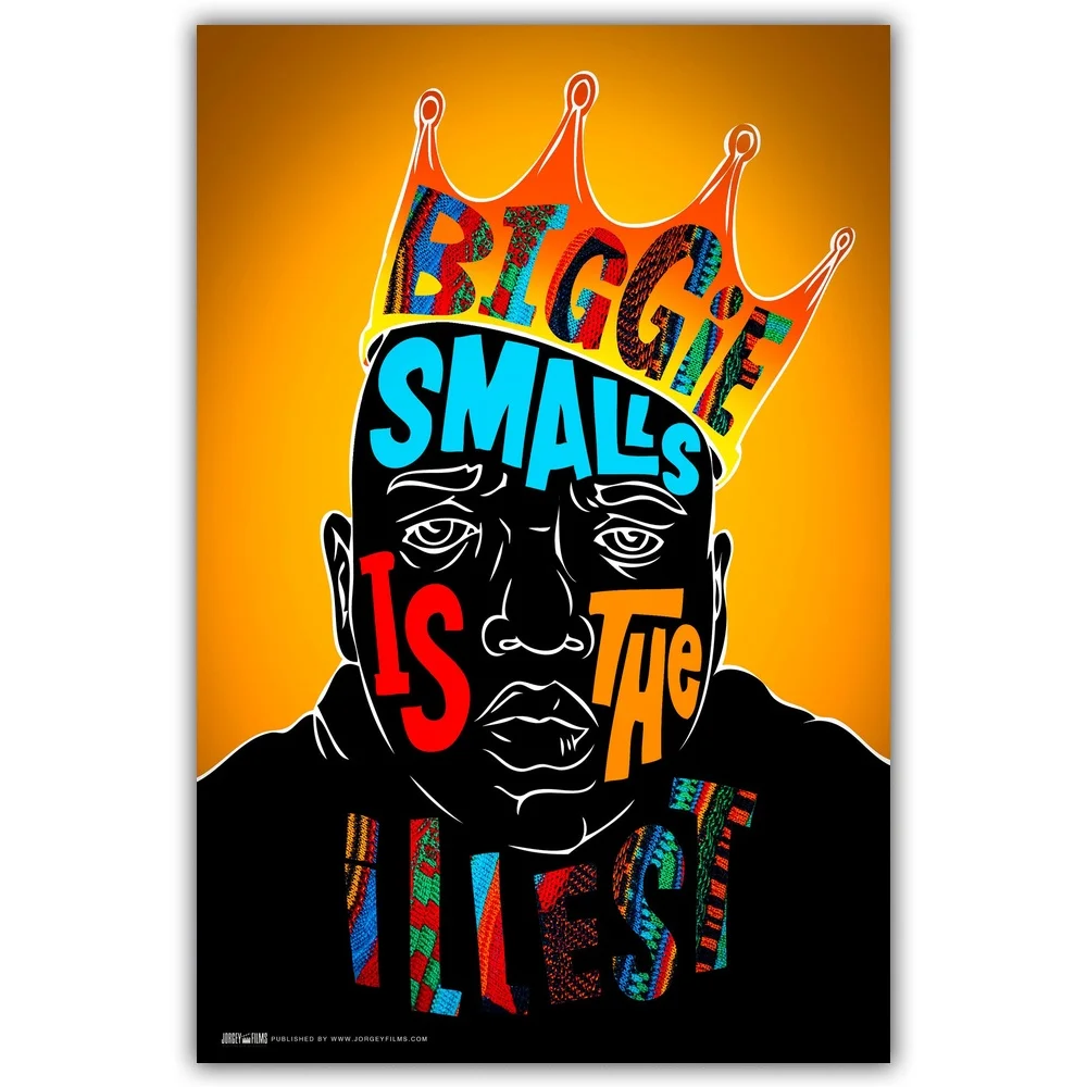 Notorious Big Biggie Smalls Tupac Shakur Rapper King Art Print Poster