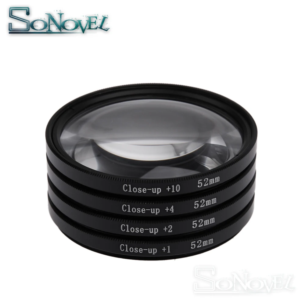 49 52 55 58 62 67 72 77 MM 매크로 클로즈업 필터 렌즈 세트, 캐논 니콘 DSLR 카메라 용 필터 케이스 포함 1 + 2 + 4 + 10