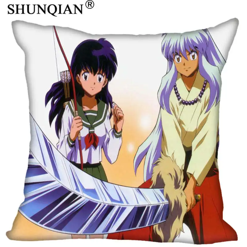 Пользовательский Inuyasha наволочка молнии с двух сторон 35x35 см 40x40 см 45x45 см 50x50 см 60x60 см пользовательские ваш образ