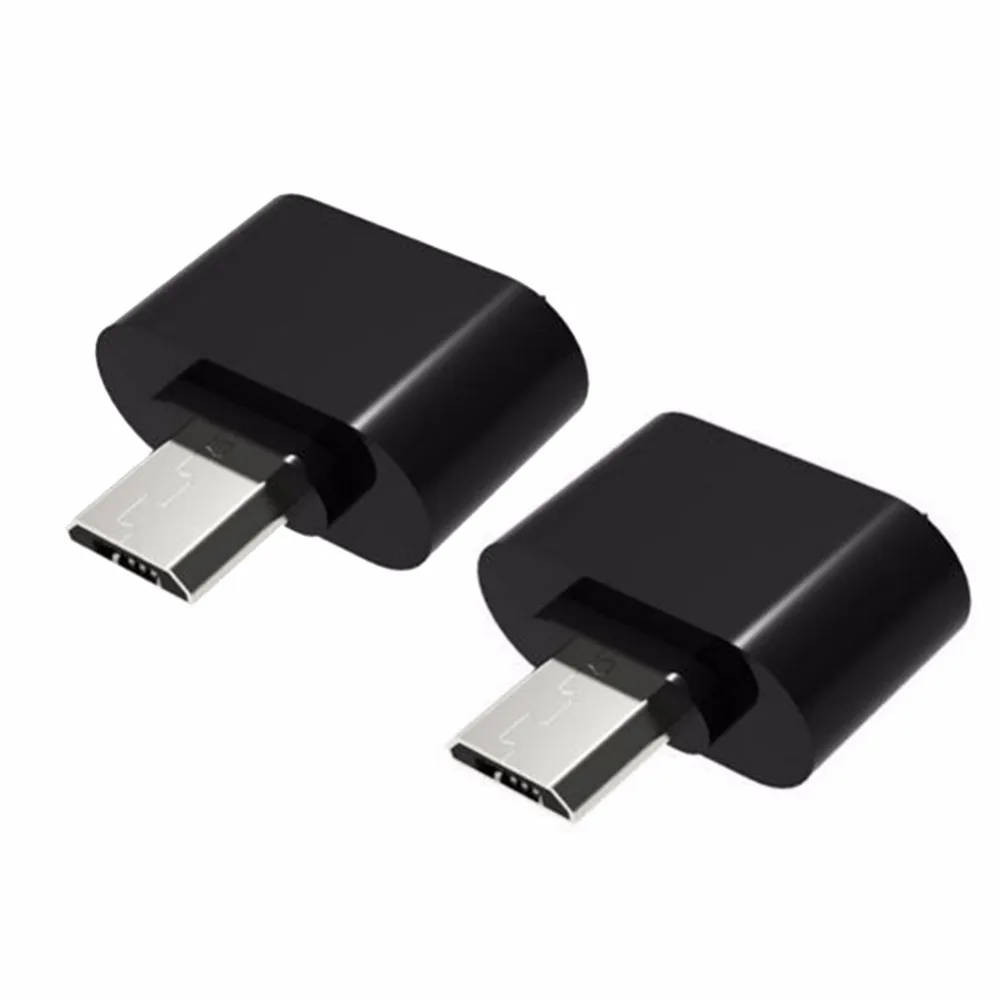 

New 2Pcs Micro OTG Adapter Black OTG Function Turn into Phone USB Flash Drive Cell Phone Adapter Low Price
