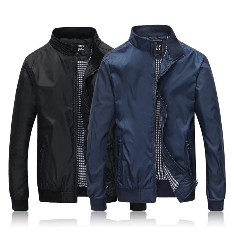 

Spring Fall Jackets Men Zipper Bomber Jacket Men's Windbreakers Casual Man Jacket Coat Wind Breaker Wind cheater Autumn