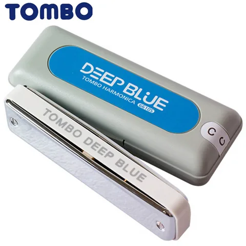 Chave de c Tombo Gaita Azul Profundo Diatônico 10 Buracos Blues Harpa Boca Órgão Abs Instrumentos Musicais Harmônica Japão 6610 s