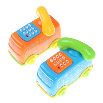 

1pcs Baby Toys Music Cartoon Bus Phone Educational Developmental Kids Toy Gift New